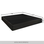 Aroon 5-Inch Metal Box Spring with Black Linen Cover - Image 3