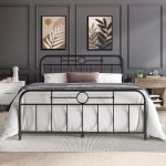 Avier Curved Edge Metal Platform Bed