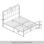 Avier Curved Edge Metal Platform Bed - Image 4
