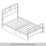 Avier Curved Edge Metal Platform Bed - Image 5