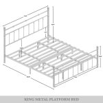 Ashik Victoria Style Metal Platform Bed - Image 3