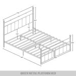Ashik Victoria Style Metal Platform Bed - Image 4