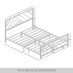 Sherrard Geometric Slat Metal Platform Bed - Image 2