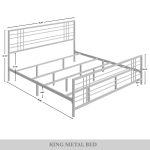 Nazmir Clean-lined Metal Bed - Image 3