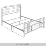 Nazmir Clean-lined Metal Bed - Image 4