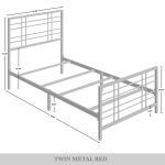 Nazmir Clean-lined Metal Bed - Image 5