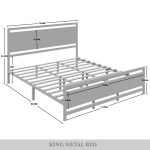 Vicent Metal Platform Bed - Image 3