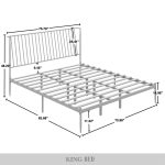 Rashae Metal Platform Bed - Image 4