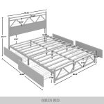 Annagreth Contemporary Metal Platform Bed with 4 Metal Drawers - Image 4