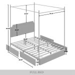 Laurien Chic Metal Canopy Bed - Image 2