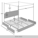Laurien Chic Metal Canopy Bed - Image 3