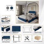 Laurien Chic Metal Canopy Bed - Image 5