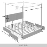 Lauriel Metal Canopy Bed - Image 3