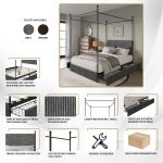 Lauriel Metal Canopy Bed - Image 5