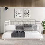 Kaniece Curved Edge Metal Twin Daybed with Trundle - Image 3