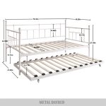 Keilyn Victorian Metal Twin Daybed with Trundle - Image 4