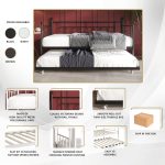 Keilyn Victorian Metal Twin Daybed with Trundle - Image 5