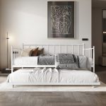 Mjudi Twin Size Metal Daybed with Trundle - Image 3