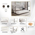 Odlo Twin Size Metal Daybed with Trundle - Image 5